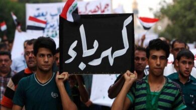 صورة متظاهرون يقطعون طرق ديالى – بغداد احتجاجًا على انقطاع الكهرباء