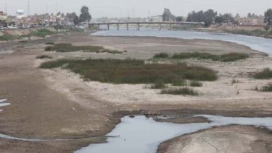 صورة وزارة الموارد المائية الحالية: انخفاض منسوب مياه نهري دجلة والفرات بنسبة 50%