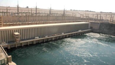 صورة انخفاض المخزون المائي لسد العظيم في ديالى إلى 20% من طاقته الاستيعابية