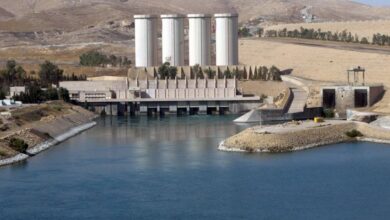 صورة وزارة الموارد المائية الحالية في العراق: الخزين المائي في سد حمرين شارف على النضوب