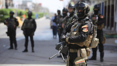 صورة إجراءات أمنية مشددة عند مداخل المنطقة الخضراء خشية تصعيد ميليشياوي