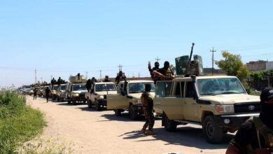 صورة مواجهات مسلحة بين فصيلين من ميليشيا الحشد في كركوك