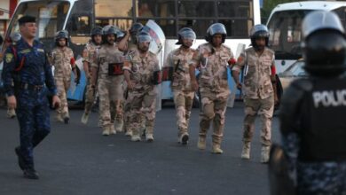 صورة إغلاق جسر الجمهورية وسط بغداد تحسبًا لتصعيد الميليشيات الرافضة لنتائج الانتخابات