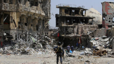 صورة الصليب الأحمر: أحياء الموصل لا تزال مهجورة والأنقاض على مد البصر