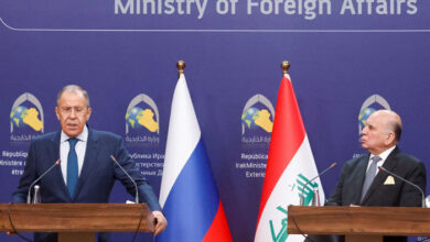 صورة فؤاد حسين ينهي المؤتمر الصحفي بعد إدانة لافروف انفصال الأكراد وجرائم الإبادة في الموصل