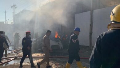 صورة الدفاع المدني: إنقاذ 10 عاملات خدمة أجنبيات “محتجزات” أثناء إخماد حريق داخل إحدى الحسينيات وسط بغداد