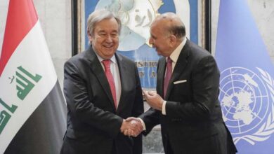 صورة غوتيرش أمام مسؤولية إنسانية لسحب ملف النازحين العراقيين من الميليشيات الطائفية