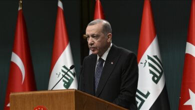 صورة أردوغان يعلن عن زيادة حصة العراق من المياه لمدة شهر