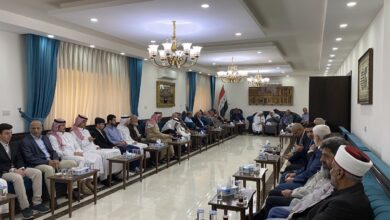 صورة ديوان هيئة علماء المسلمين في عمّان يستقبل المهنئين العراقيين والعرب بعيد الفطر المبارك