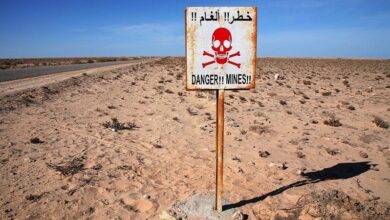 صورة مركز العراق لحقوق الإنسان: أكثر من 1600 كيلومتر ملوثة بالمخلفات الحربية في البصرة