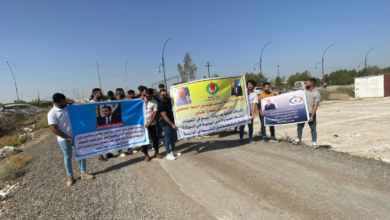 صورة مهندسو النفط في الكوت يتظاهرون احتجاجًا على عدم ظهور أسمائهم في التعيينات الأخيرة