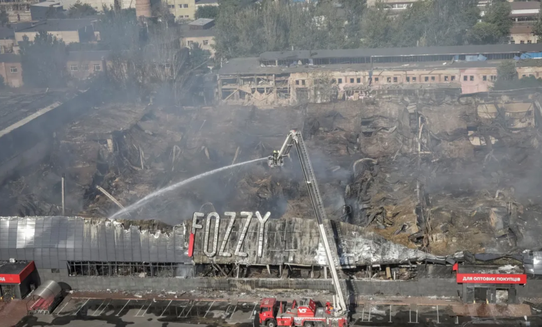 صورة مسيّرات روسية تستهدف منشآت لتصدير الحبوب في منطقة أوديسا جنوبي أوكرانيا