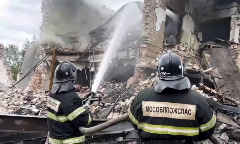 صورة انفجار شمال غرب موسكو وإغلاق المجال الجوي فوق مطار فنوكوفو بعد رصد مسيرة