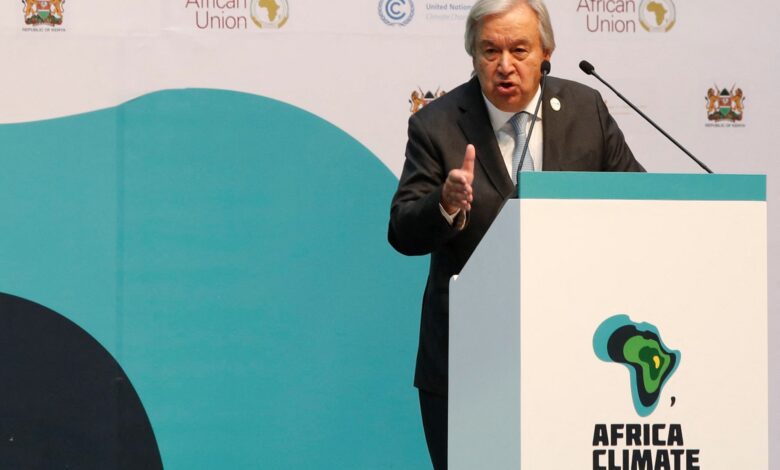 صورة غوتيريش: النظام العالمي غير العادل يشكل عقبة أمام الاستجابة لاحتياجات إفريقيا