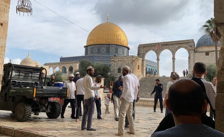 صورة أكثر من 800 مستوطن يقتحمون المسجد الأقصى وسط حماية من شرطة الاحتلال