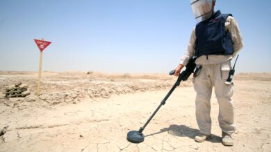 صورة اللجنة الدولية للصليب الأحمر: أكثر من 2100 كيلومتر مربع من العراق مزروعة بالألغام