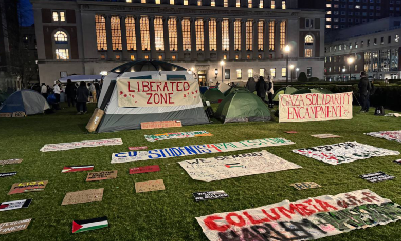 صورة تضامن واسع مع اعتصام جامعة “كولومبيا” الأمريكية دعمًا لغزة