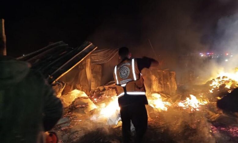 صورة مجزرة مروعة يرتكبها الاحتلال قرب خيام النازحين غرب رفح