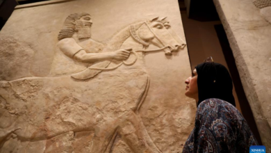 صورة جروح غائرة في صالات المتحف العراقي المنهوب