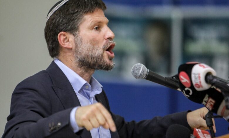 صورة سموتريتش: سأحارب بكل قوة إقامة دولة فلسطينية لأنها تمثل خطرًا على “إسرائيل”