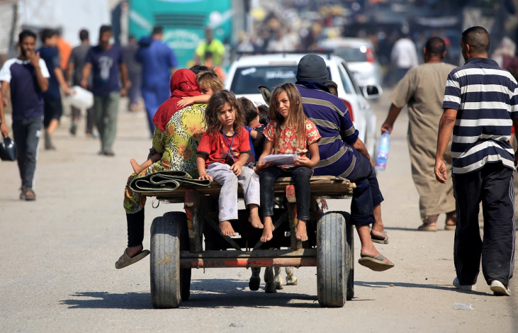 صورة الأمم المتحدة: 150 ألف شخص أجبروا على النزوح من خان يونس في يوم واحد فقط