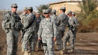 صورة قوة عسكرية أميركية قادمة من أربيل تستقر في كركوك