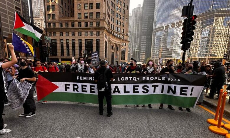 صورة 250 منظمة تنظم تظاهرات ضد إبادة غزة في مؤتمر الحزب الديمقراطي بشيكاغو