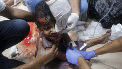 صورة صاروخ يباغت جسدي ريما وديما أثناء الصلاة في غزة