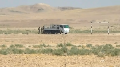 صورة قوة من ميليشيات الحشد تسيطر على بئر نفطي شمالي محافظة ديالى