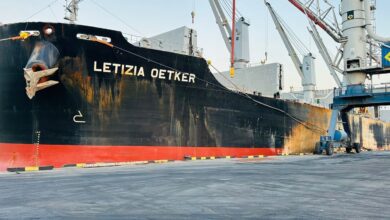 صورة وزارة التجارة الحالية: باخرة روسية محملة بـ40,000 طن من الحنطة ستصل قريبًا إلى العراق