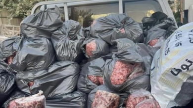 صورة ضبط 335 كيلو غرامًا من اللحوم المحظورة في أحد منازل السليمانية