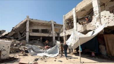 صورة قتلى وجرحى بقصف استهدف مدرسة تؤوي نازحين بحي التفاح شرقي غزة