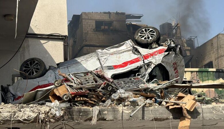 صورة الأورومتوسطي: الجيش الـ”إسرائيلي” نفذ إعدامات ميدانية ضد الطواقم الطبية في مستشفى كمال عدوان