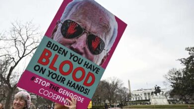 صورة هيومن رايتس ووتش: ترامب يهدد الحريات في العالم وبايدن ساهم في ارتكاب الفظائع بحق الفلسطينيين