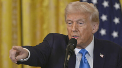 صورة رفض عربي وإسلامي شعبي وحكومي لاستيلاء ترامب ونتنياهو العبثي على غزة