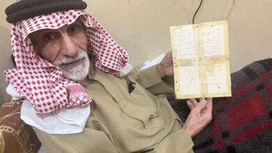 صورة شيوخ ومخاتير ووجهاء غزة: باقون ولن نترك أرضنا مهما كانت التضحيات