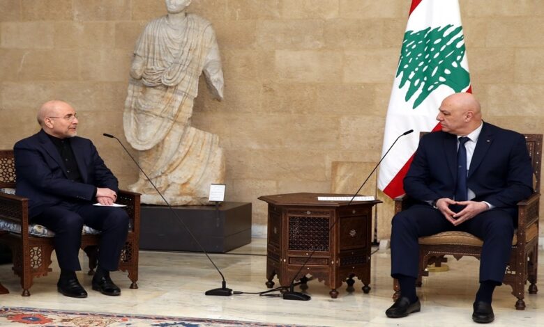 صورة رئيس لبنان لوفد إيران: تعبنا من حروب الآخرين ودفعنا ثمنًا كبيرًا